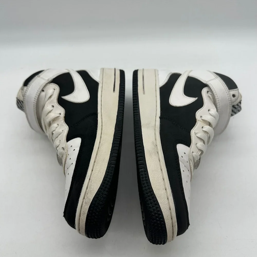 Nike 314195-028 Youth Size 6Y Womens 7.5 Black/White Air Force 1 Mid GS Sneakers
